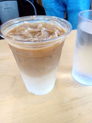 Oat milk iced latte at Melo Coffee & Kitchen in Rochester