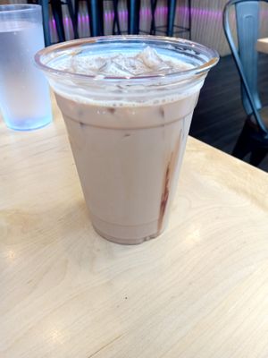 Oat milk iced mocha at Melo Coffee & Kitchen in Rochester