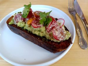 Avocado toast at Melo Coffee & Kitchen in Rochester