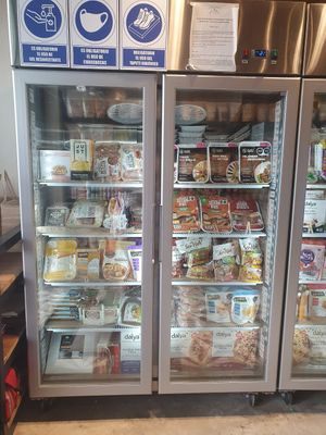 Many frozen vegan items (Beyond Burger, Gardein, ...) at Gypsea Market in Tulum