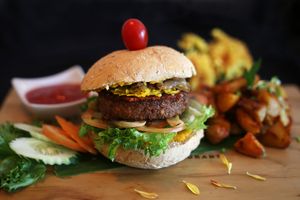 Vegan Beyond Meat Burger at Warung in Koh Phangan