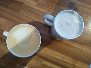 Pumpkin spiced latte and cappuccino  at Café Augustin in Rouen