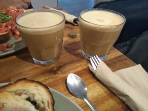 Cappuccino with Oat milk at Café Augustin in Rouen