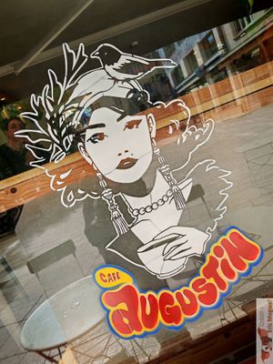 Logo at Café Augustin in Rouen
