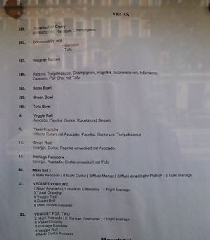 Vegane Gerichte at Nori in Leipzig