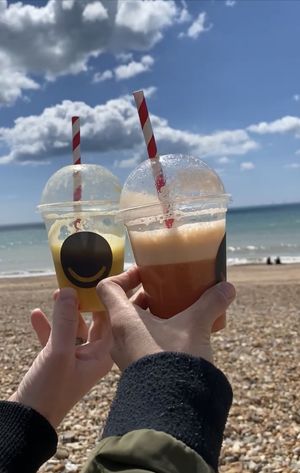 A medley of fresh ingredients on these juices at Really Good Juice in Hove