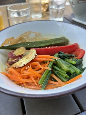Vegan curry ramen  at Musoshin Ramen in Toronto