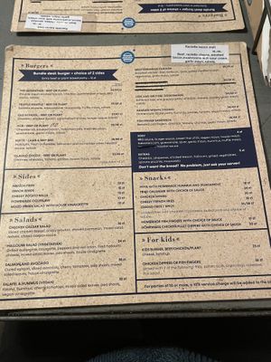 One vegan burger and sides (fries, onion rings, salad)  at Original Burger in Gdansk