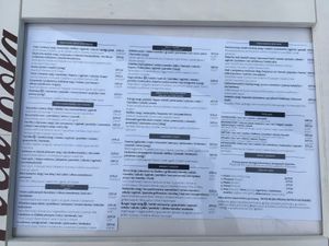menu at Browar Port in Gdynia