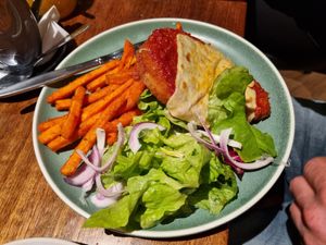 Vegan parmi at Caffe Primo in Modbury
