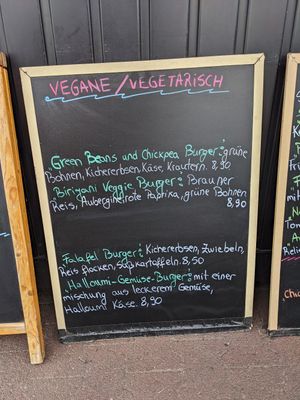 Part of the menu at Rockwurst in Leipzig