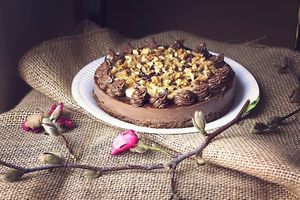 Plant-based cake - caramel at Muzz Bistro in Brasov