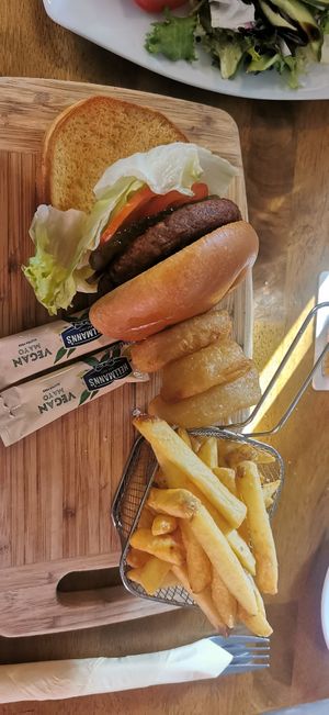 Moving Mountain Plant Burger at The Sun Inn in Penrith