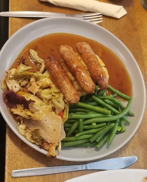 Cumberland Sausage Curl (Vegan Version) at The Sun Inn in Penrith