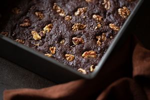 Walnut-Brownies at bröselei in Vienna