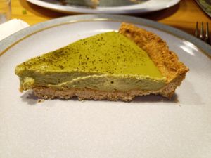 Matchacake at bröselei in Vienna