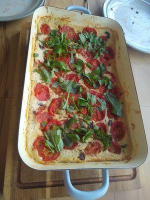 "Seidentofuauflauf" at bröselei in Vienna