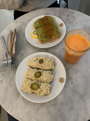 Avocado toast, not tuna toast  at Love Juice Bar - Grenelle in Paris