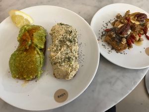 Three types of toast  at Love Juice Bar - Grenelle in Paris