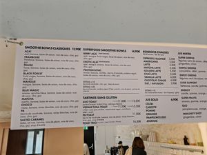 Menu at Love Juice Bar - Grenelle in Paris