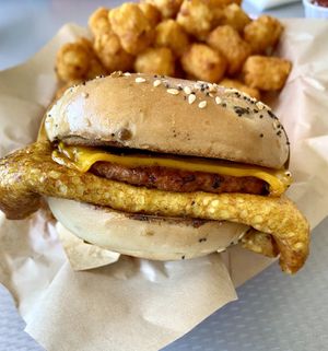 Spammy Bagel Breakfast Sammy at Nice Burger - Santa Ana in Santa Ana
