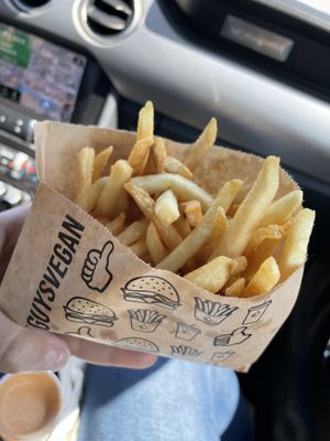 Fries with yummy dipping sauce  at Nice Burger - Santa Ana in Santa Ana