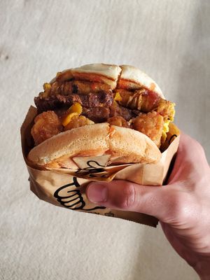 Breakfast burger - so good at Nice Burger - Santa Ana in Santa Ana