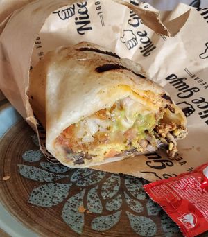 Breakfast burrito - not mind-blowing but solid at Nice Burger - Santa Ana in Santa Ana