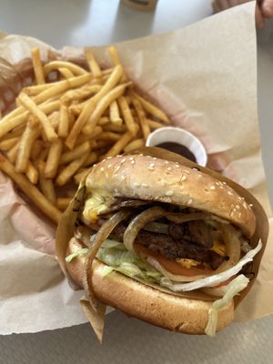 mushroom burger   at Nice Burger - Santa Ana in Santa Ana