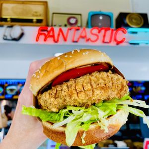 Vegan Spicy Chicken Sandwich with Chipotle Sauce  at Nice Burger - Santa Ana in Santa Ana