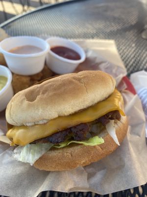 Close-Up of Jr. Vegan Burger 🍔😜 Before Digging In  at Nice Burger - Santa Ana in Santa Ana