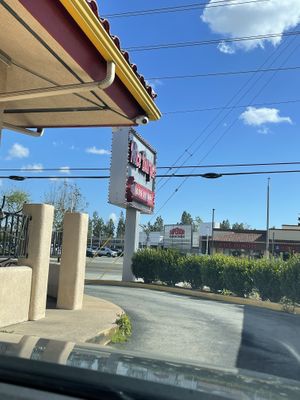 sign from road   at Nice Burger - Santa Ana in Santa Ana