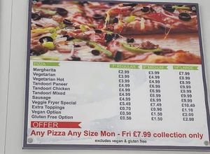Pizza at Veggie Fryer in Walsall