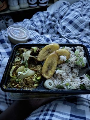 vegan curry goat  at Yooow Vegan in South East London