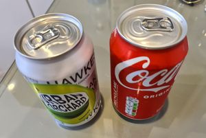 Hawkes urban orchard cider & coke at Yooow Vegan in South East London