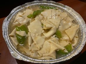 尖椒干豆腐 made vegan, 😋  at Silver Wok in Kingston