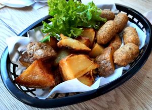 Lentil rolls at Forky's in Bratislava