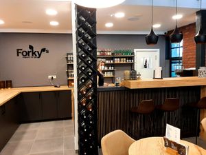 Cozy interior at Forky's in Bratislava