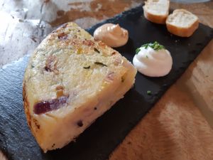 Spanish tortilla, hard to beat BTW at Santa y Pura in Madrid