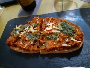 Tosta de sobrasada at Santa y Pura in Madrid