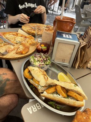 Calamari sandwich  at Santa y Pura in Madrid