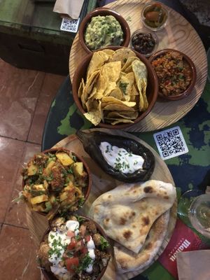 Entrees at Santa y Pura in Madrid