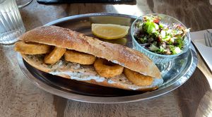 Bocadillo de calamares  at Santa y Pura in Madrid