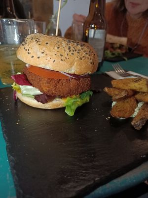 Burguer "Las Almas de Cocoa" #Veganuary at Santa y Pura in Madrid