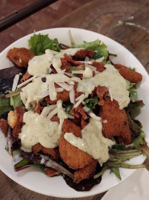 Caesar salad 🥗 at Santa y Pura in Madrid