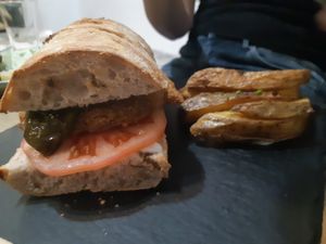 Serranito sandwhich at Santa y Pura in Madrid
