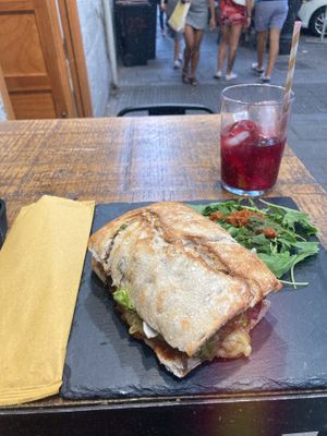 Sandwich mit Aubergine  at Santa y Pura in Madrid