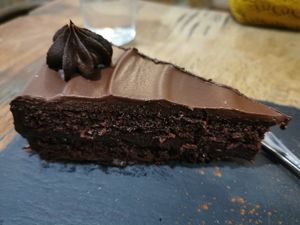 Muerte por chocolate at Santa y Pura in Madrid