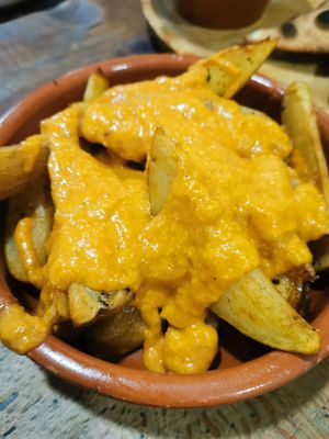 Papas bravas at Santa y Pura in Madrid