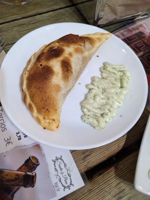 Cheese and chili empanada at Santa y Pura in Madrid